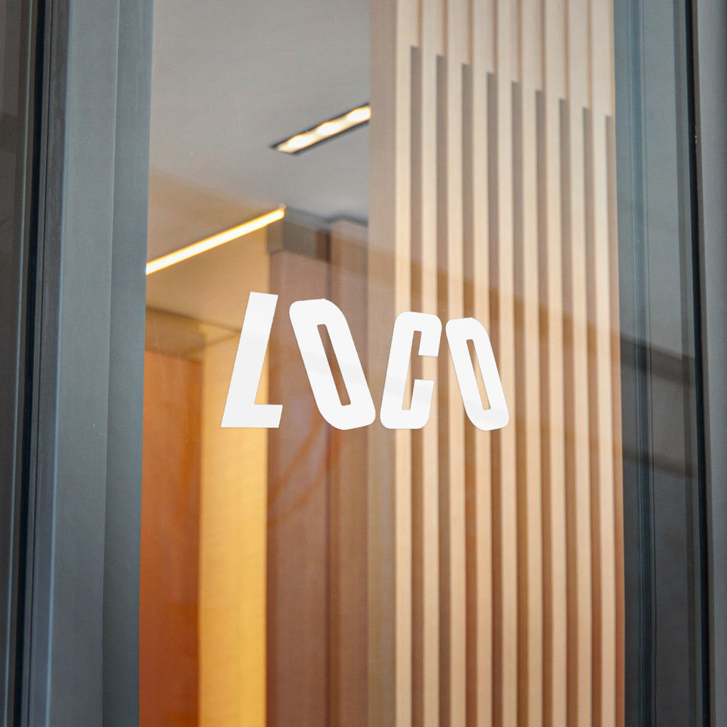 Giant LOCO Sticker — White (Transparent)