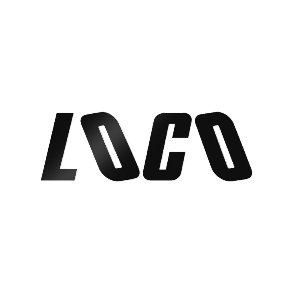 Giant LOCO Sticker — Black (Transparent)