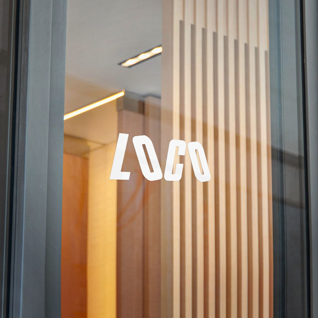 Giant LOCO Sticker — White (Transparent)