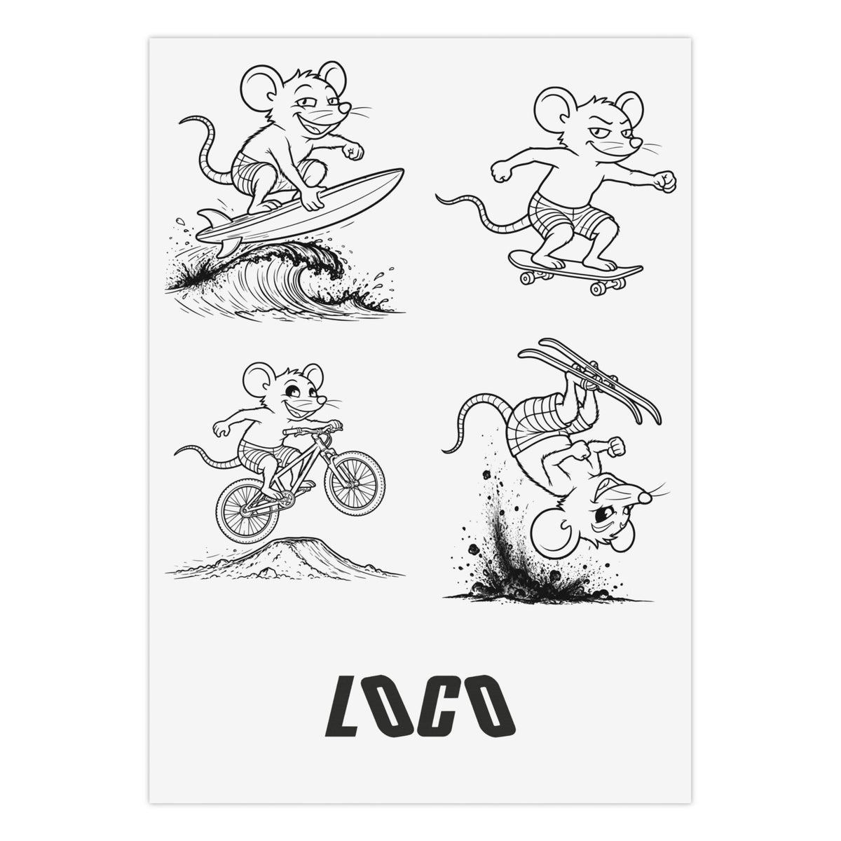 Surf Rat Sticker Pack