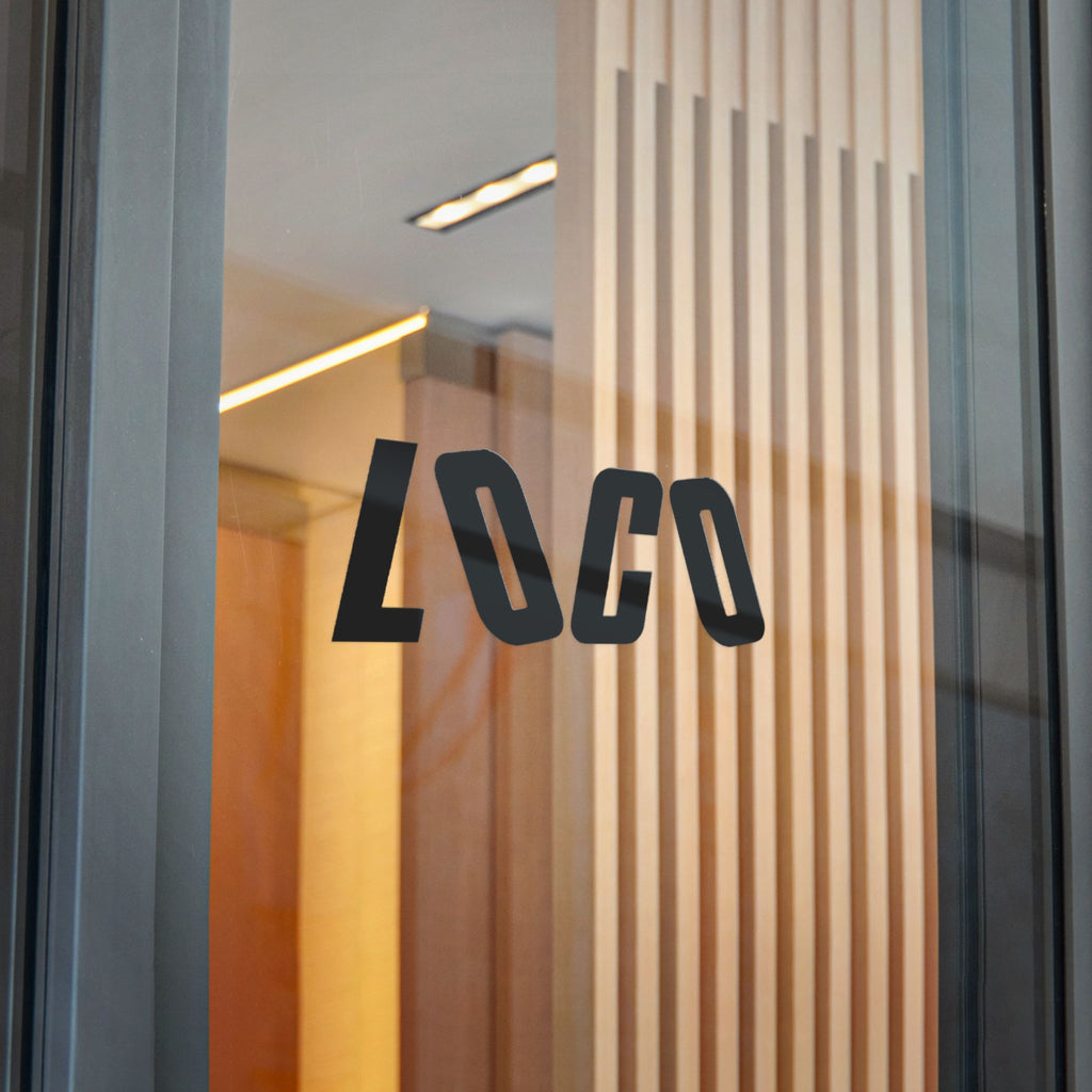 Giant LOCO Sticker — Black (Transparent)