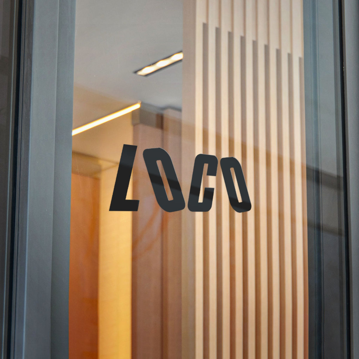 Giant LOCO Sticker — Black (Transparent)