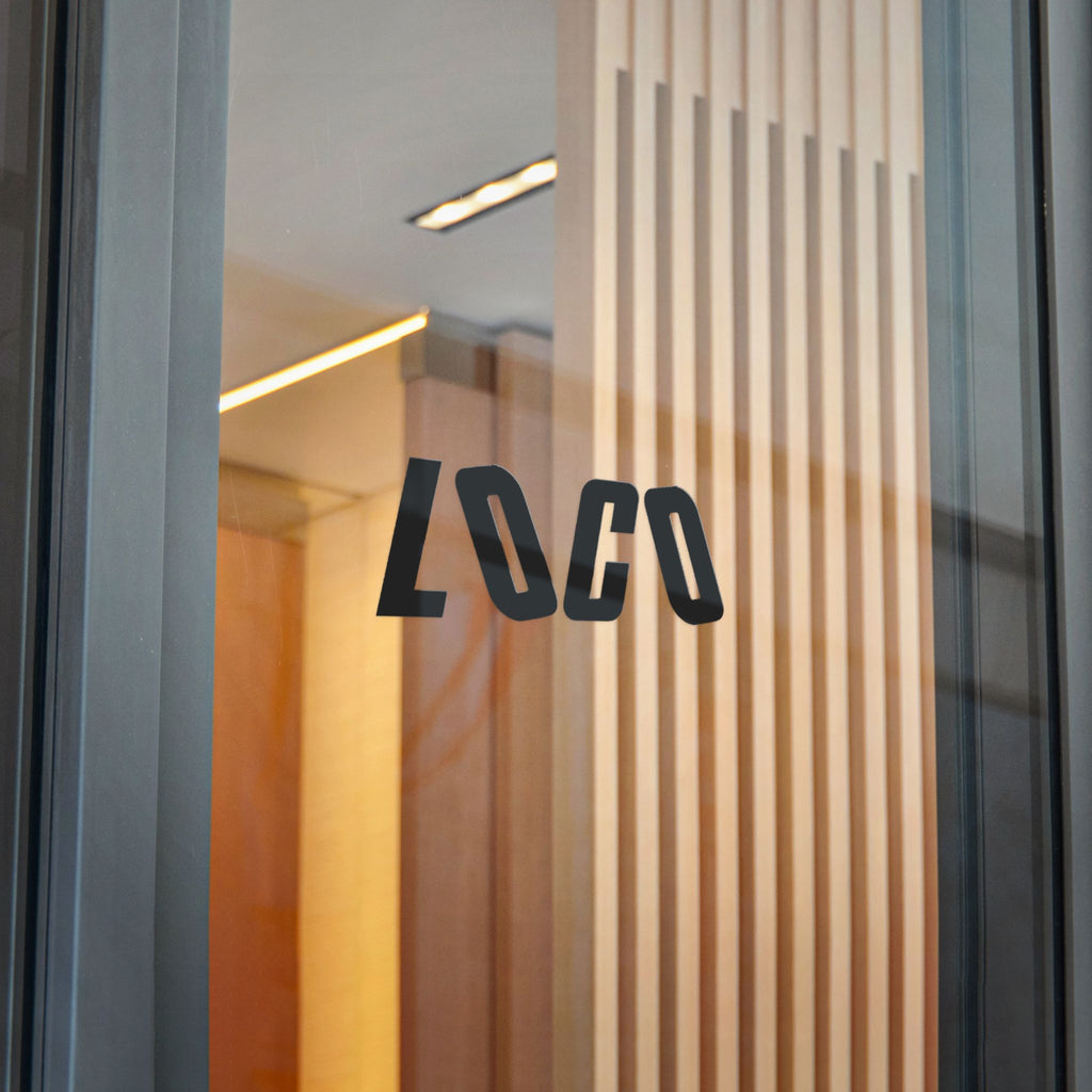 Giant LOCO Sticker — Black (Transparent)